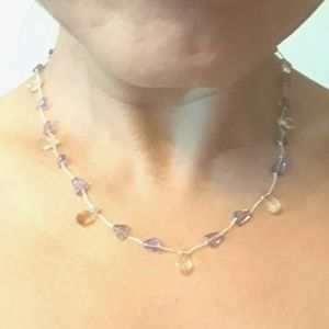 AMETHYST AND YELLOW TOPAZ NECKLACE
